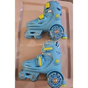 Adjustable Kids Roller Skates With Protective Gear Brandnew Set Yellow & Gray Ca